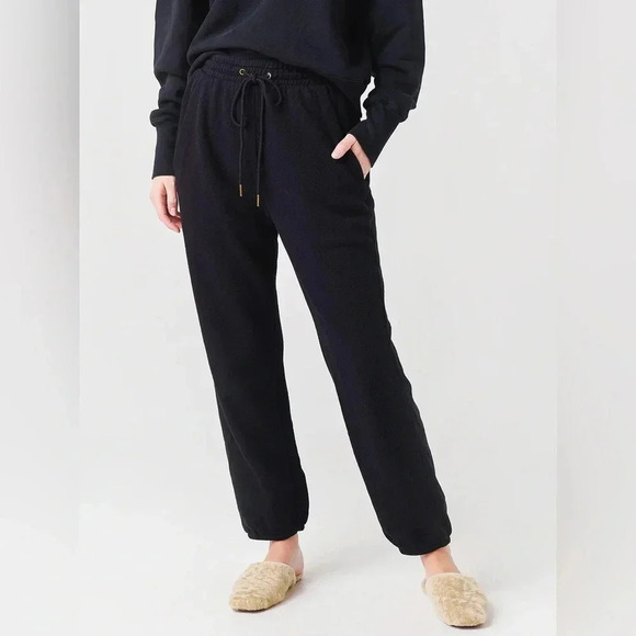 Citizens of Humanity Laila Fleece Sweatpants Joggers in Black - Picture 1 of 13